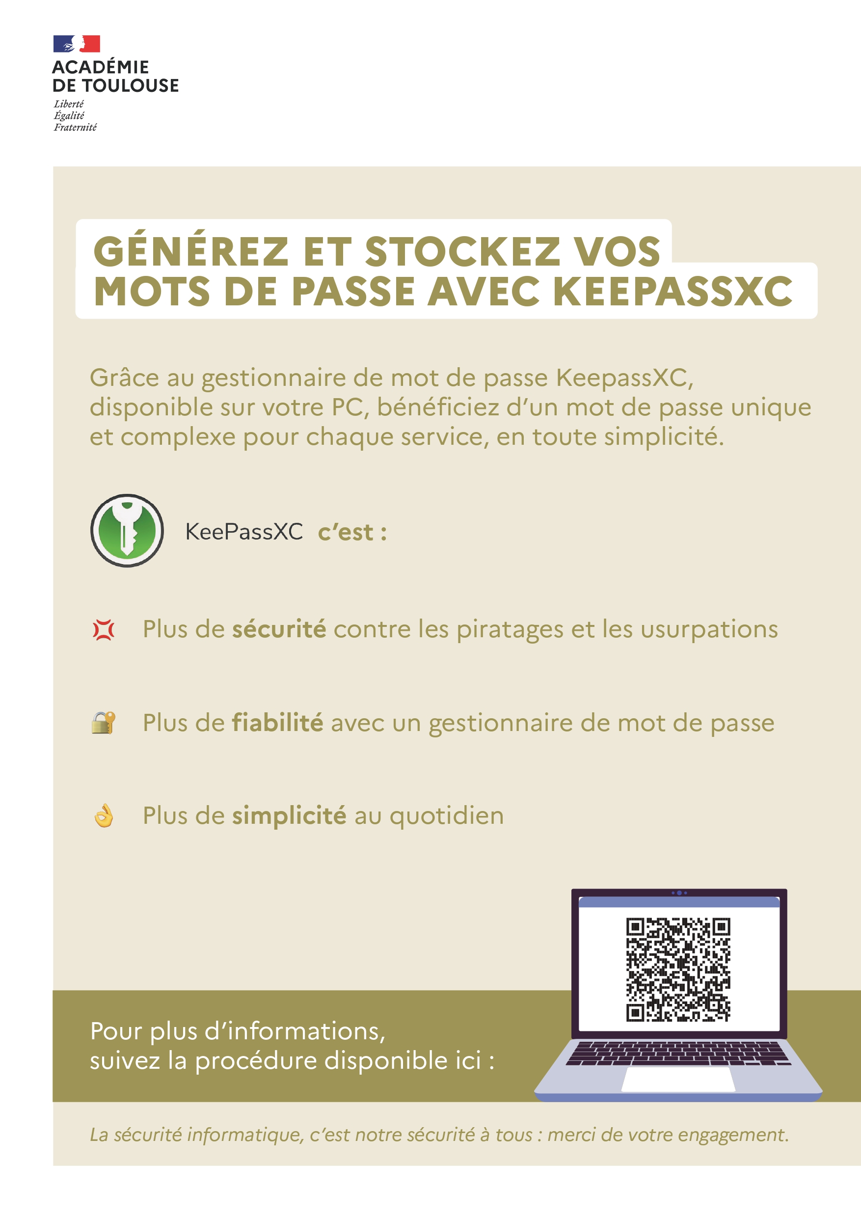 Affiche de communication KeePassXC